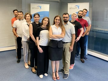 Airswift Baku team in the office