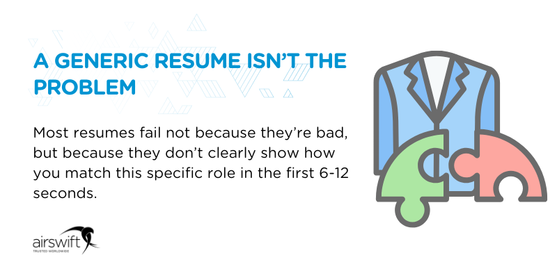 A generic resume isn’t the problem A generic resume isn’t the problem