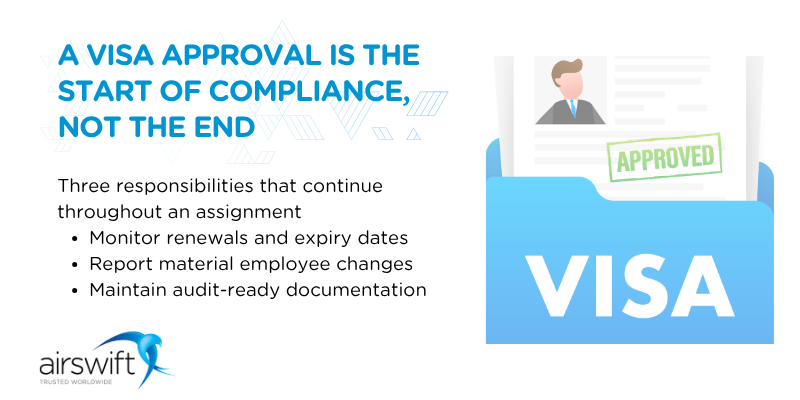 A visa approval is the start of compliance, not the end A visa approval is the start of compliance, not the end