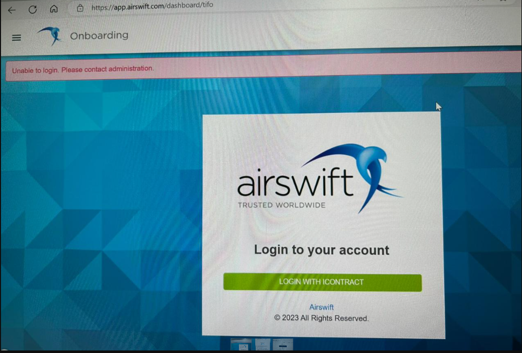 Airswift - Onboarding Error 1
