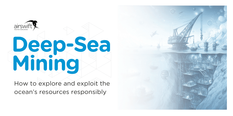 Artistic depiction of deep-sea mining operations