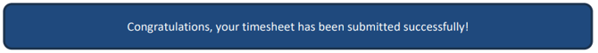 Congratulations timesheet