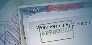 Image shows a visa work permit application approved, enabling employment in Indonesia under various visa and stay-permit options.