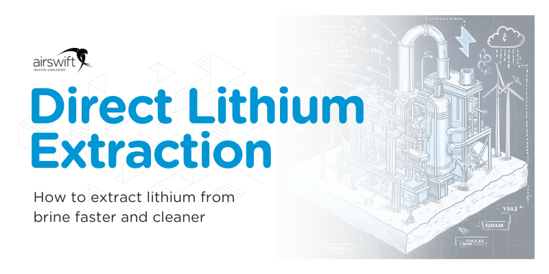 Diagram of direct lithium extraction from brine