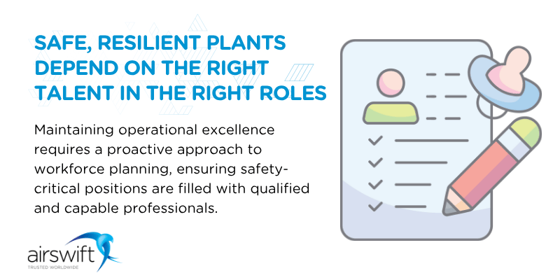 Safe, resilient plants depend on the right talent in the right roles Safe, resilient plants depend on the right talent in the right roles