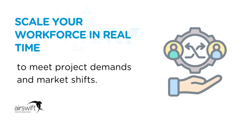 Scale your workforce in real time to meet project demands and market shifts
