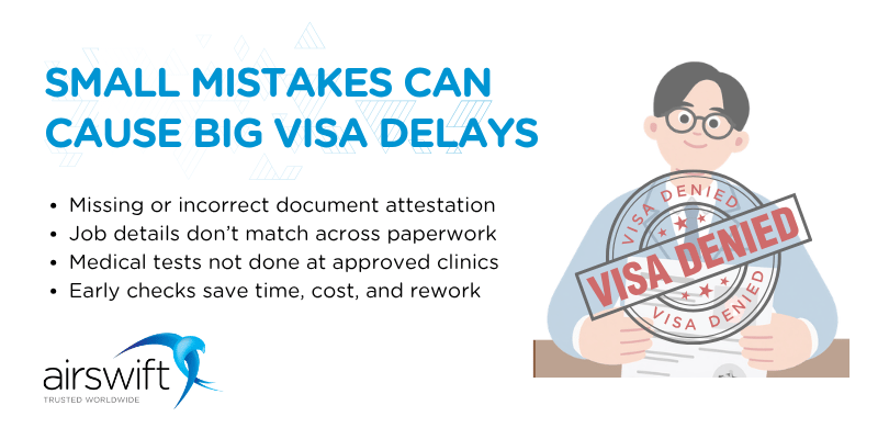 Small mistakes can cause big visa delays