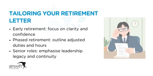 Tailoring your retirement letter