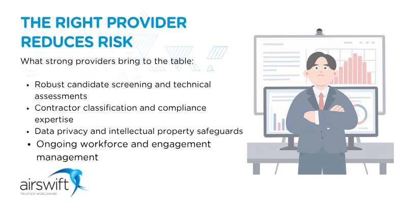 The right provider  reduces risk