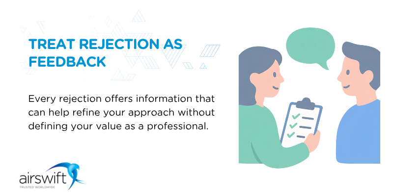 Treat rejection as feedback Treat rejection as feedback