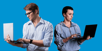 two tech professionals optimizing their LinkedIn profiles