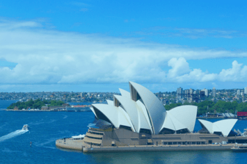 Aerial view of the Sydney Opera House in the daytime