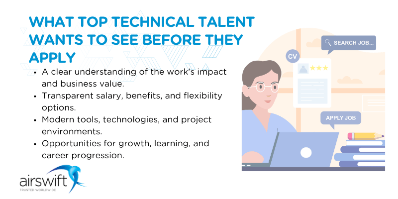 What top technical talent wants to see before they apply What top technical talent wants to see before they apply