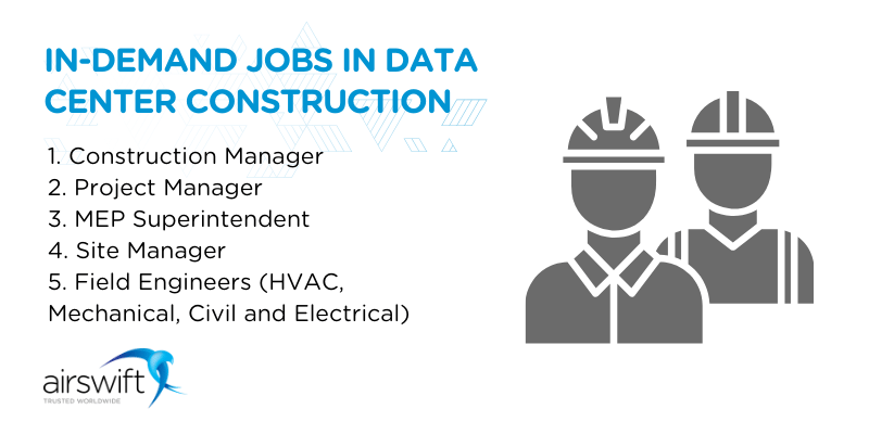 in-demand jobs in data center construction