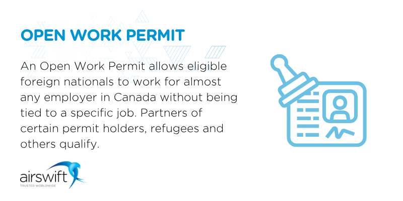 An Open Work Permit allows eligible foreign nationals to work for almost any employer in Canada without being tied to a specific job.
