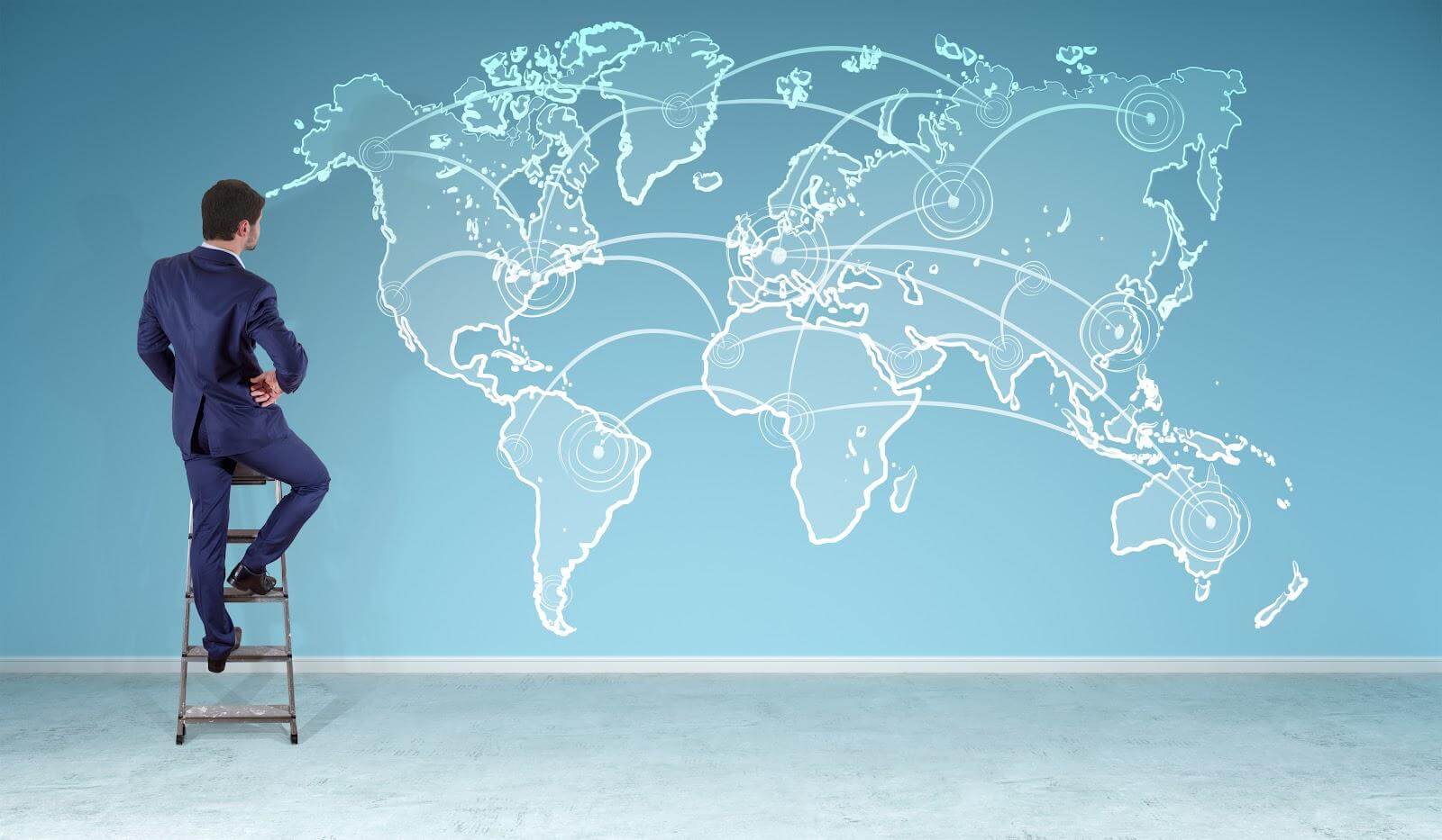 World map background illustrating visa and work permit differences, highlighting what visas and work permits are in global employment and international mobility.